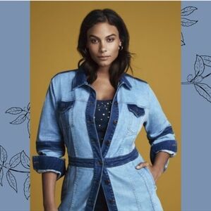 JXB DENIM SHIRT DRESS/COAT(2)